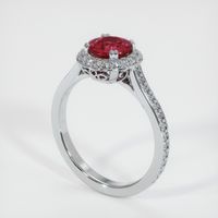 1.49 Ct. Ruby Ring, 14K White Gold 2