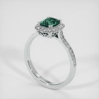 0.88 Ct. Sapphire Ring, 14K White Gold 2