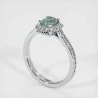 0.89 Ct. Sapphire Ring, 14K White Gold 2