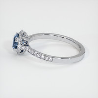 0.90 Ct. Sapphire Ring, 14K White Gold 4
