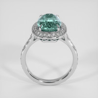 7.47 Ct. Bluish Green Sapphire Ring, 14K White Gold 3