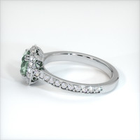 1.20 Ct. Green Sapphire Ring, 14K White Gold 4