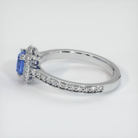 0.88 Ct. Sapphire Ring, 18K White Gold 4