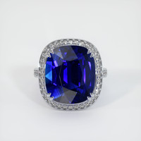 17.17 Ct. Sapphire Ring, 18K White Gold 1
