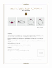 Ruby Ring 0.43 Ct. 18K White Gold Appraisal
