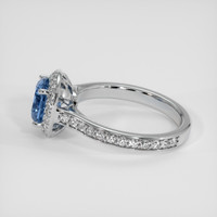 1.53 Ct. Blue Sapphire Ring, 18K White Gold 4