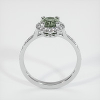 1.11 Ct. Yellowish Green Sapphire Ring, 18K White Gold 3