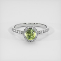 0.67 Ct. Sapphire Ring, 18K White Gold 1