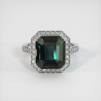 7.04 Ct. Sapphire Ring, 18K White Gold 1