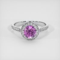 0.68 Ct. Sapphire Ring, 18K White Gold 1