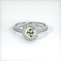 1.08 Ct. Sapphire Ring, 18K White Gold 1