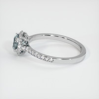 0.66 Ct. Sapphire Ring, 18K White Gold 4