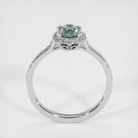 0.84 Ct. Sapphire Ring, 18K White Gold 2