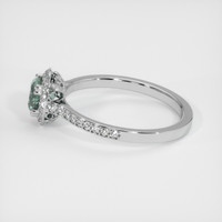 0.84 Ct. Sapphire Ring, 18K White Gold 4