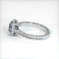 1.05 Ct. Grey Sapphire Ring, 18K White Gold 4