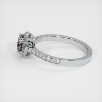 0.88 Ct. Grey Sapphire Ring, 18K White Gold 4