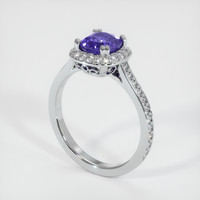 1.39 Ct. Sapphire Ring, 18K White Gold 2
