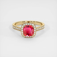1.21 Ct. Padparadscha Sapphire Ring, 14K Yellow Gold 1