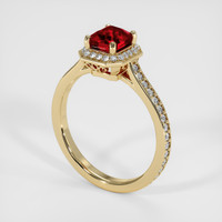 1.65 Ct. Ruby Ring, 14K Yellow Gold 2