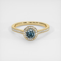 0.64 Ct. Sapphire Ring, 14K Yellow Gold 1