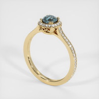 0.64 Ct. Sapphire Ring, 14K Yellow Gold 2