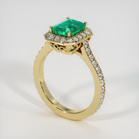 1.76 Ct. Emerald Ring, 18K Yellow Gold 2