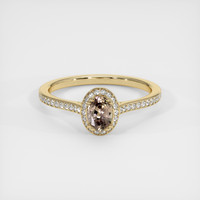 0.41 Ct. Sapphire Ring, 18K Yellow Gold 1