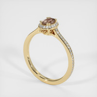 0.41 Ct. Sapphire Ring, 18K Yellow Gold 2