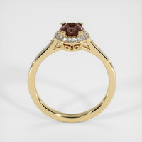 0.85 Ct. Brown Sapphire Ring, 18K Yellow Gold 3