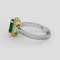 1.30 Ct. Emerald Ring, 18K Yellow & White 4