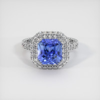 3.66 Ct. Blue Sapphire Ring, Platinum 950 1
