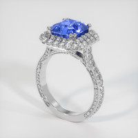 3.66 Ct. Blue Sapphire Ring, Platinum 950 2