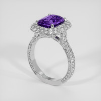 3.17 Ct. Purple Sapphire Ring, Platinum 950 2