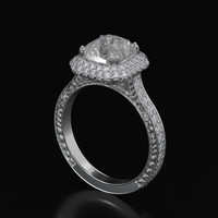 4.80 Ct. White Sapphire Ring, Platinum 950 2