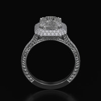 4.80 Ct. White Sapphire Ring, Platinum 950 3