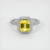 2.09 Ct. Yellow Sapphire Ring, Platinum 950 1