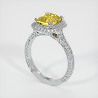 2.09 Ct. Yellow Sapphire Ring, Platinum 950 2