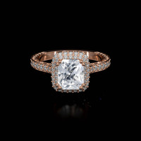 2.54 Ct. White Sapphire Ring, 14K Rose Gold 1