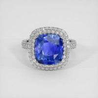4.98 Ct. Blue Sapphire Ring, 14K White Gold 1