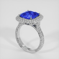4.98 Ct. Blue Sapphire Ring, 14K White Gold 2