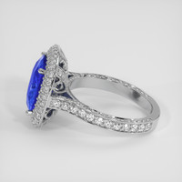 4.98 Ct. Blue Sapphire Ring, 14K White Gold 4
