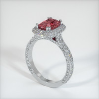 1.96 Ct. Padparadscha Sapphire Ring, 14K White Gold 2
