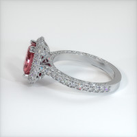 1.96 Ct. Padparadscha Sapphire Ring, 14K White Gold 4