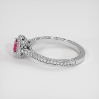 0.54 Ct. Pink Sapphire Ring, 14K White Gold 4