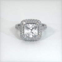 5.98 Ct. White Sapphire Ring, 14K White Gold 1