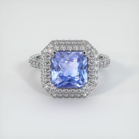5.03 Ct. Sapphire Ring, 18K White Gold 1