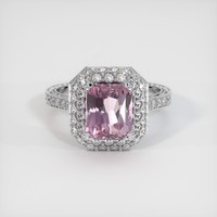 3.06 Ct. Sapphire Ring, 18K White Gold 1