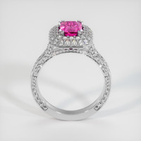 1.72 Ct. Pink Sapphire Ring, 18K White Gold 3
