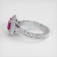 1.72 Ct. Pink Sapphire Ring, 18K White Gold 4