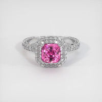 2.26 Ct. Pink Sapphire Ring, 18K White Gold 1